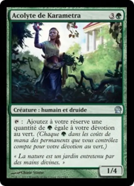 Acolyte de Karametra, carte Magic THS 160 — extension Theros