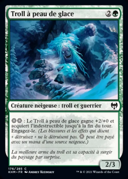 Troll à peau de glace, carte Magic KHM 176 — extension Kaldheim