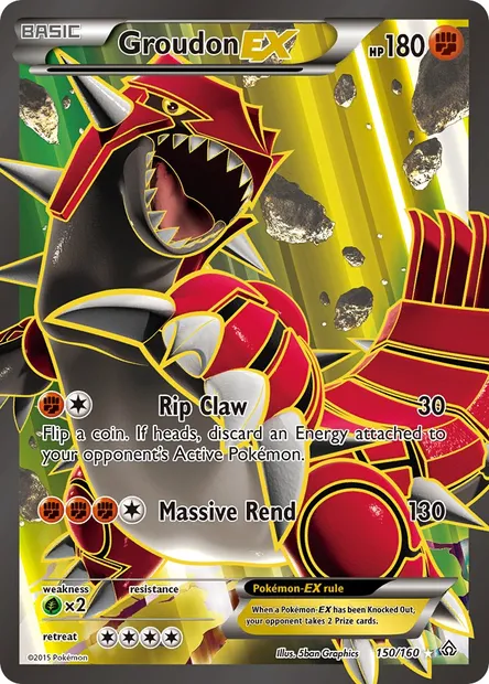 Groudon EX, Pokémon card PRC 150 — Primal Clash set