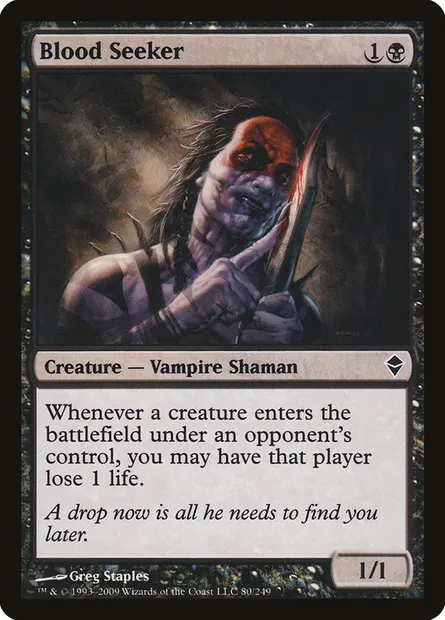 Blood Seeker, Magic card ZEN 80 — Zendikar set