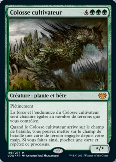 Colosse cultivateur, carte Magic VOW 195 — extension Innistrad : noce écarlate