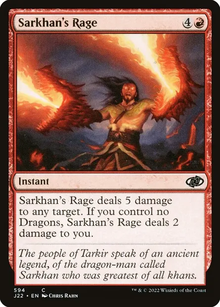 Sarkhan's Rage, Magic card J22 594 — Jumpstart 2022 set