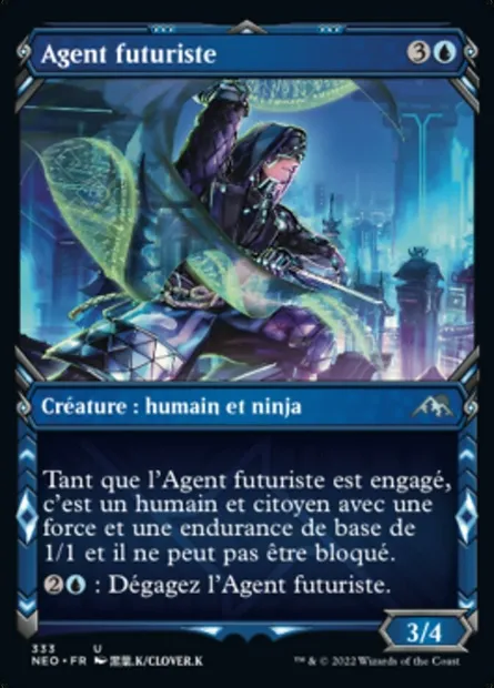 Agent futuriste, carte Magic NEO 333 — extension Kamigawa: La Dynastie Néon