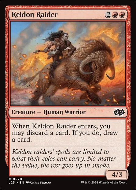 Keldon Raider, Magic card J25 570 — Foundations Jumpstart set
