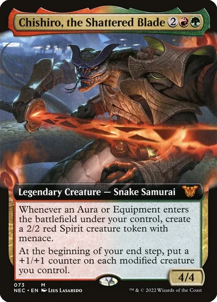 Chishiro, the Shattered Blade, Magic card NEC 73 — Neon Dynasty Commander set