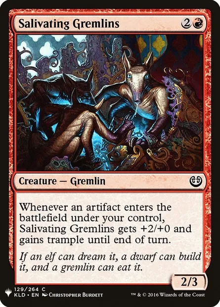 Gremlins salivants, carte Magic PLST KLD-129 — extension The List