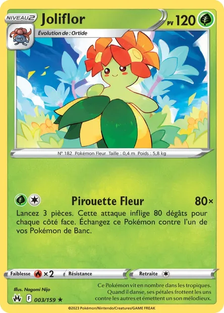 Joliflor, carte Pokémon CRZ 003 — extension Zénith Suprême