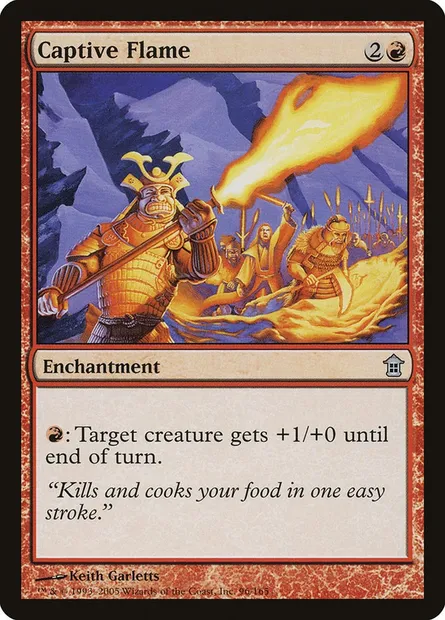 Flamme captive, carte Magic SOK 96 — extension Libérateurs de Kamigawa