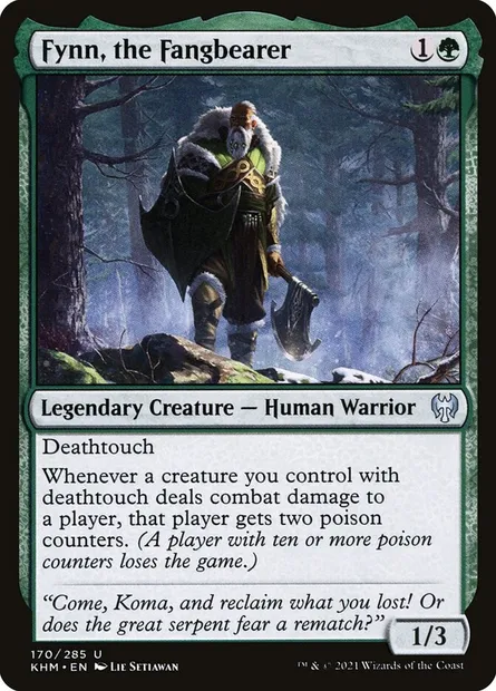 Fynn, the Fangbearer, Magic card KHM 170 — Kaldheim set