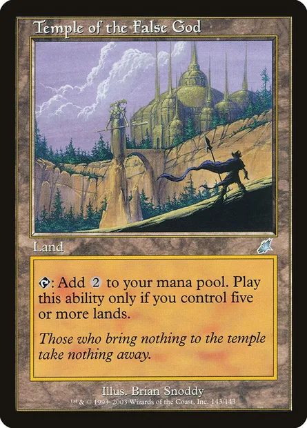 Temple de la fausse divinité, carte Magic SCG 143 — extension Fléau