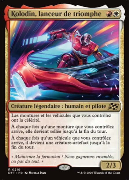 Kolodin, lanceur de triomphe, carte Magic DFT 210 — extension Aetherdrift