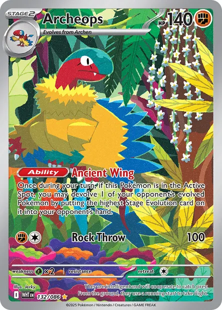 Archeops, Pokémon card WHT 132 — White Flare set