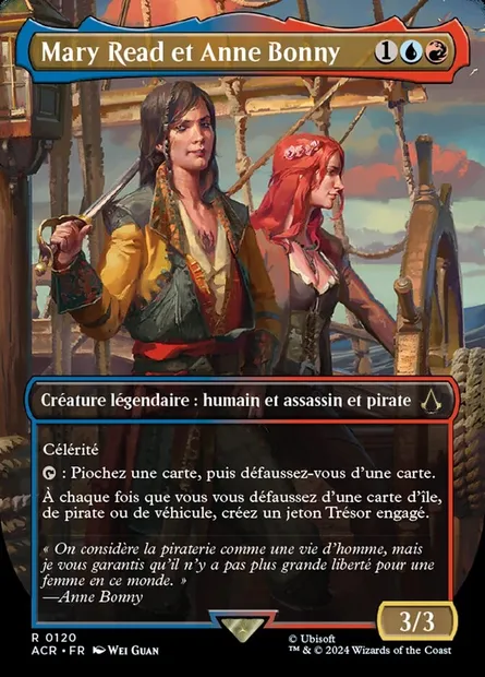 Mary Read et Anne Bonny, carte Magic ACR 120 — extension Assassin's Creed