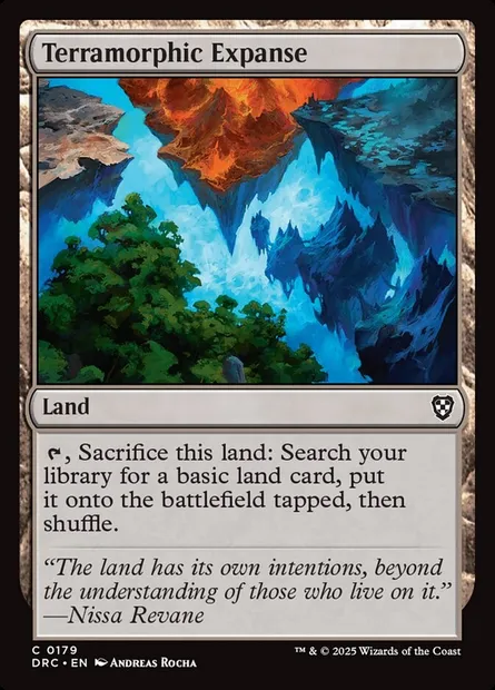 Terramorphic Expanse, Magic card DRC 179 — Aetherdrift Commander set