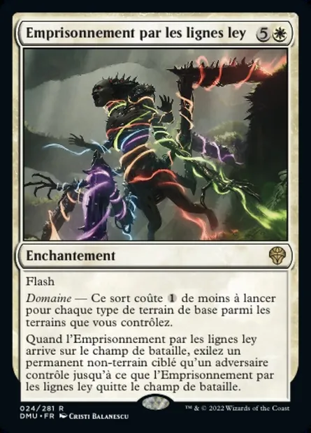 Emprisonnement par les lignes ley, carte Magic DMU 24 — extension Dominaria Uni