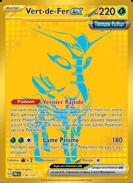 Vert-de-Fer-ex, carte Pokémon PRE 176 — extension Évolutions Prismatiques