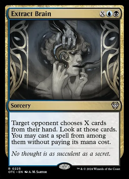 Extract Brain, Magic card OTC 225 — Outlaws of Thunder Junction Commander set