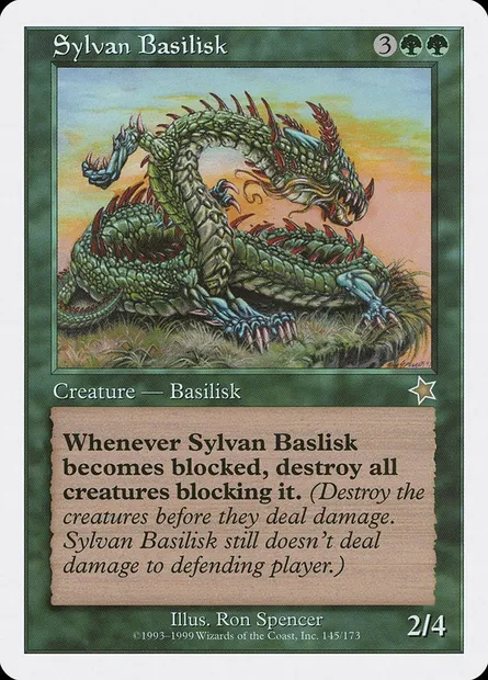 Sylvan Basilisk, Magic card S99 145 — Starter 1999 set