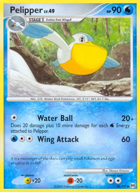 Pelipper, Pokémon card AR 45 — Arceus set