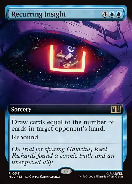Recurring Insight, Magic card MSC 341 — Marvel Super Heroes Commander set
