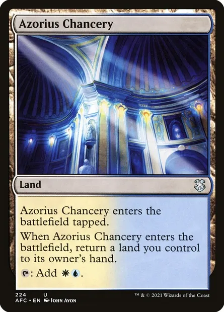 Azorius Chancery, Magic card AFC 224 — Forgotten Realms Commander set