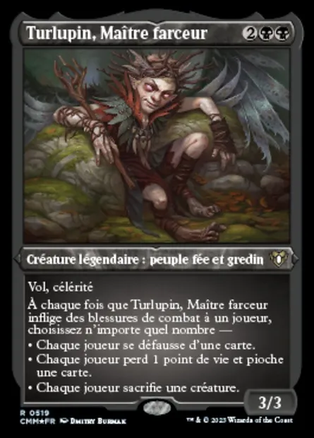 Turlupin, Maître farceur, carte Magic CMM 519 — extension Commander Masters