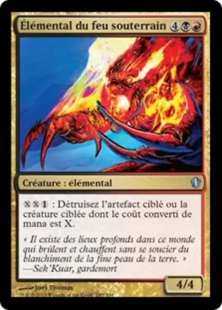 Élémental du feu souterrain, carte Magic C13 185 — extension Commander 2013