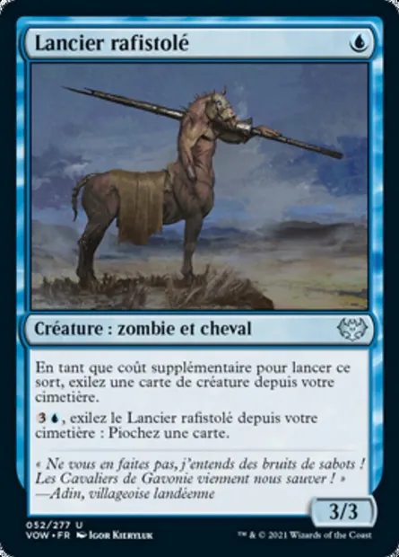Lancier rafistolé, carte Magic VOW 52 — extension Innistrad : noce écarlate