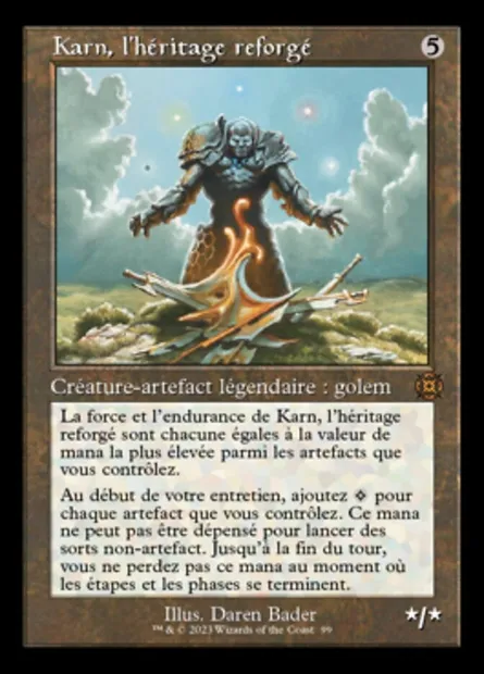 Karn, l'héritage reforgé, carte Magic MAT 99 — extension L'invasion des machines : le jour d'après