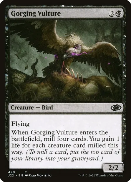 Gorging Vulture, Magic card J22 420 — Jumpstart 2022 set
