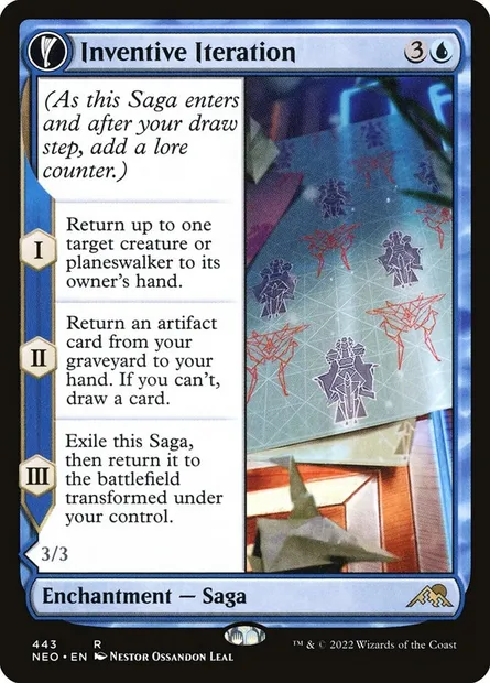 Inventive Iteration // Living Breakthrough, Magic card NEO 443 — Kamigawa: Neon Dynasty set