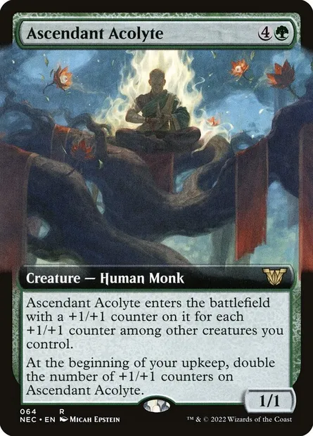 Ascendant Acolyte, Magic card NEC 64 — Neon Dynasty Commander set