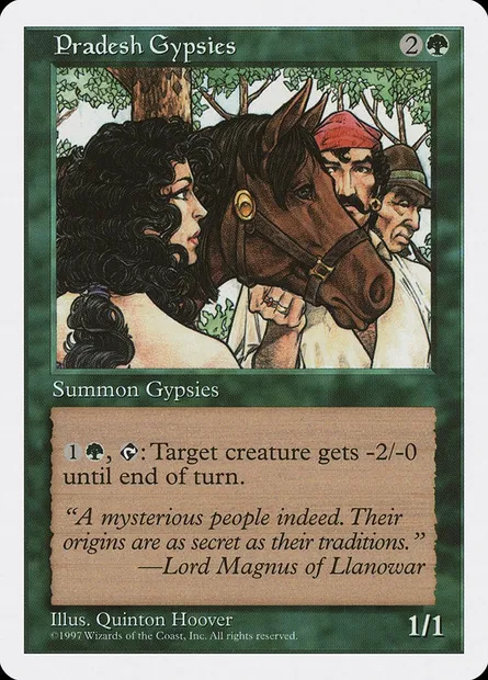 Bohémiens pradeshi, carte Magic 5ED 317 — extension Cinquième Edition