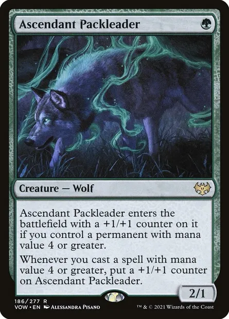 Ascendant Packleader, Magic card VOW 186 — Innistrad: Crimson Vow set