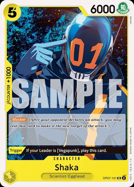 Shaka, carte One Piece OP07-101 — extension 500 YEARS IN THE FUTURE