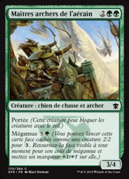 Maîtres archers de l'aérain, carte Magic DTK 170 — extension Les Dragons de Tarkir