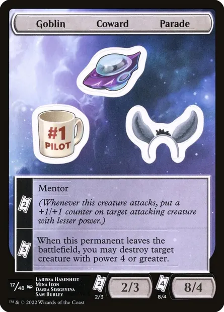Goblin Coward Parade, Magic card SUNF 17 — Unfinity Sticker Sheets set