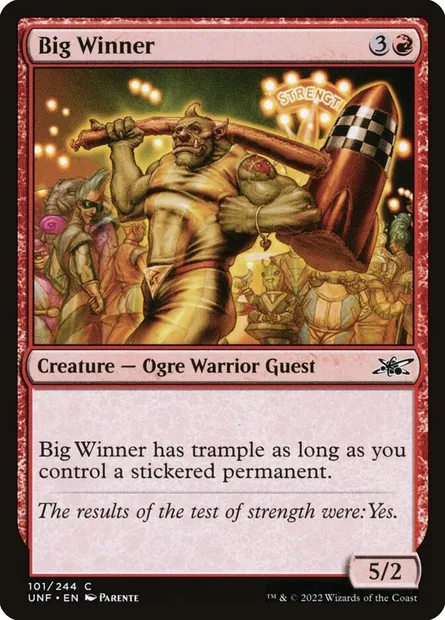 Big Winner, carte Magic UNF 101 — extension Unfinity