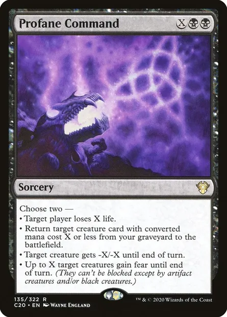 Profane Command, Magic card C20 135 — Commander 2020 set