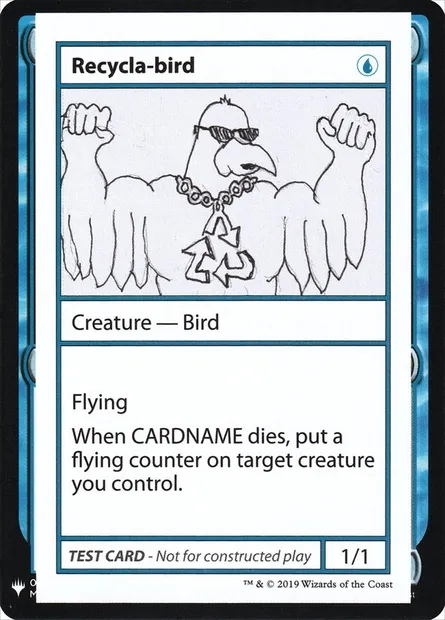 Recycla-bird, Magic card CMB1 28 — Mystery Booster Playtest Cards 2019 set