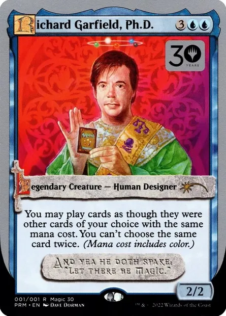 Richard Garfield, Ph.D., carte Magic P30M 1★ — extension 30th Anniversary Misc Promos