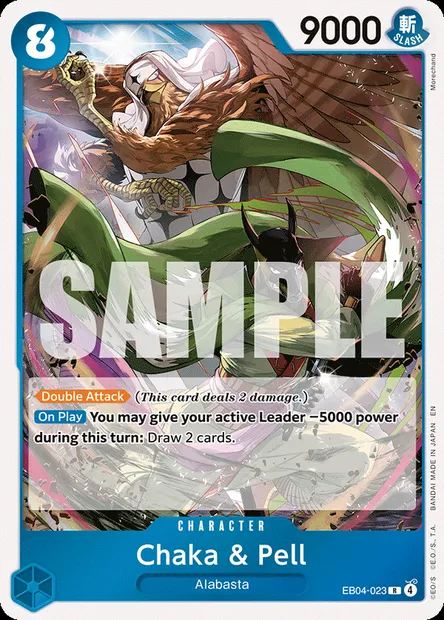 Chaka & Pell, One Piece card EB04-023 — EGGHEAD CRISIS set