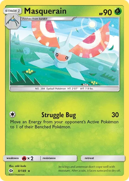 Masquerain, Pokémon card SUM 8 — Sun & Moon set