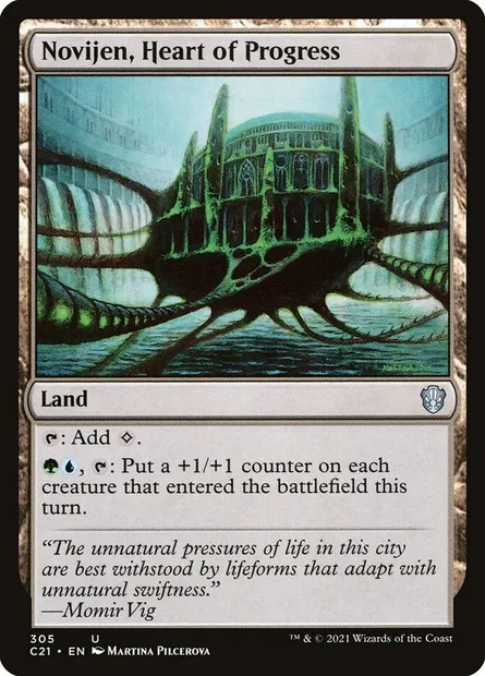 Novijen, Heart of Progress, Magic card C21 305 — Commander 2021 set