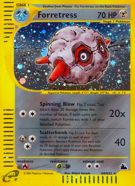 Foretress, carte Pokémon SK H08 — extension Skyridge