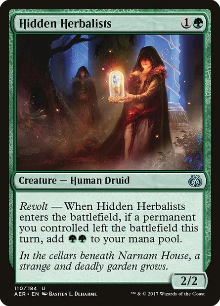 Hidden Herbalists, Magic card AER 110 — Aether Revolt set