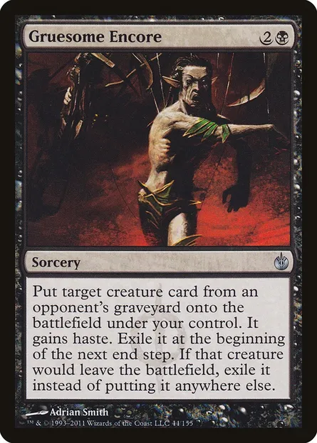 Gruesome Encore, Magic card MBS 44 — Mirrodin Besieged set