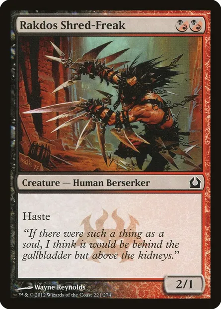 Rakdos Shred-Freak, Magic card RTR 221 — Return to Ravnica set