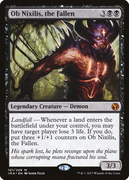 Ob Nixilis, le Déchu, carte Magic IMA 101 — extension Iconic Masters