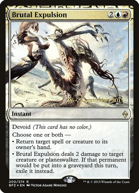 Brutal Expulsion, Magic card PBFZ 200s — Battle for Zendikar Promos set